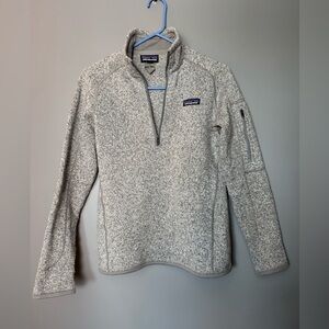 Patagonia Women's Better Sweater 1/4-Zip Fleece Pullover Heathered Gray Sz S